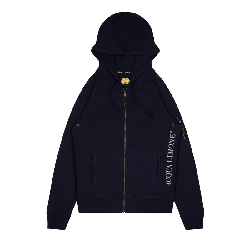 Hood Jacket Print - Dark Navy