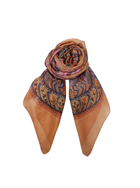 Silk scarf - Camel