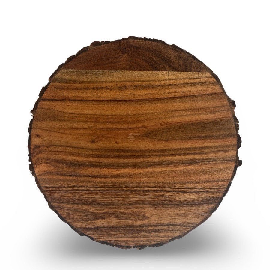 WOODY CHOPPING BOARD ROUND RAW LARGE