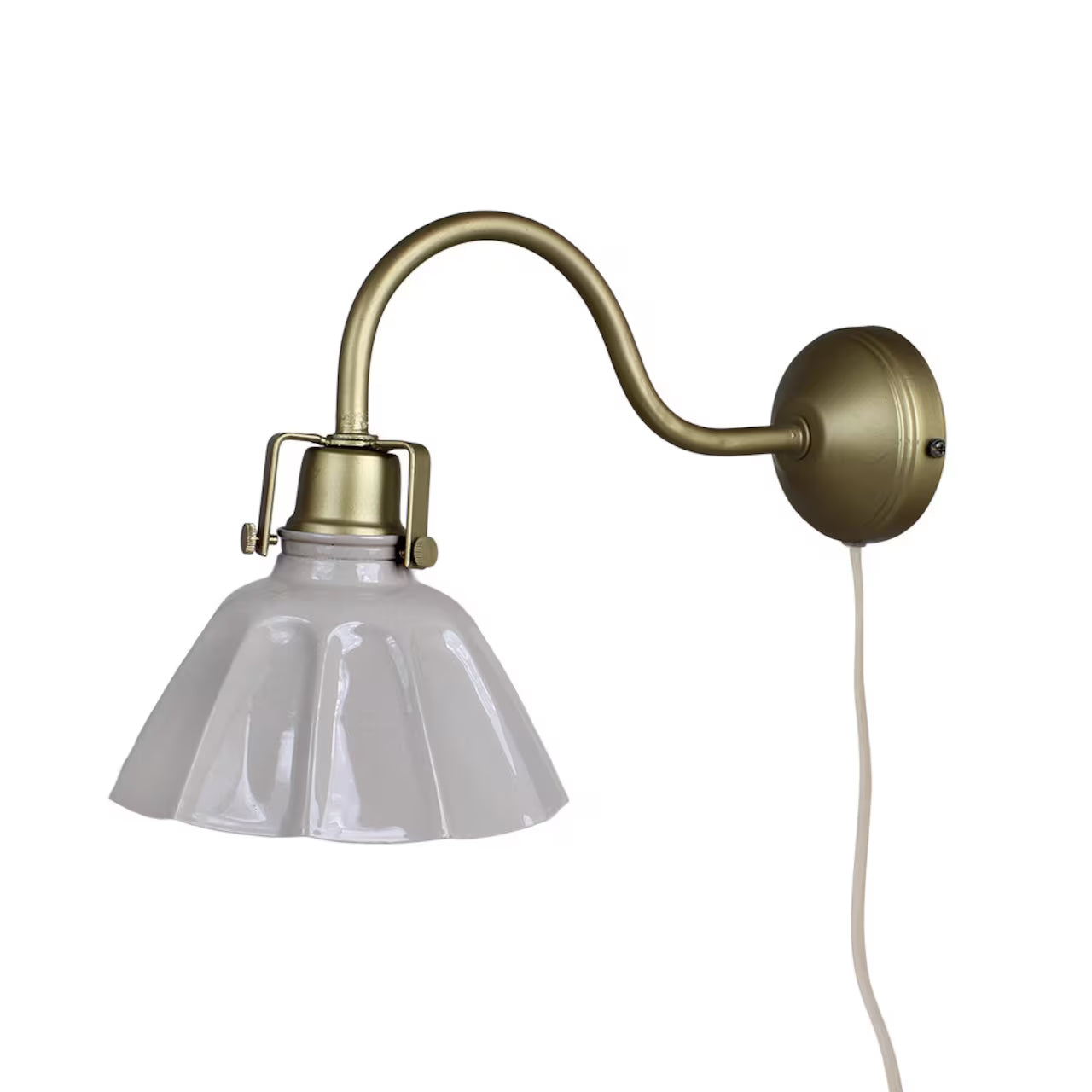 Vägglampa Margareta Beige/Mässing